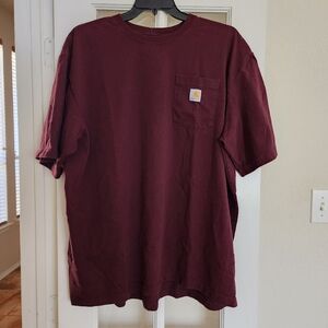 Carhartt K87 Original Fit Pocket T-Shirt Men’s 2XL Maroon Workwear Tee